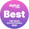 Best High-Speed Internet Provider Award by Digital.com